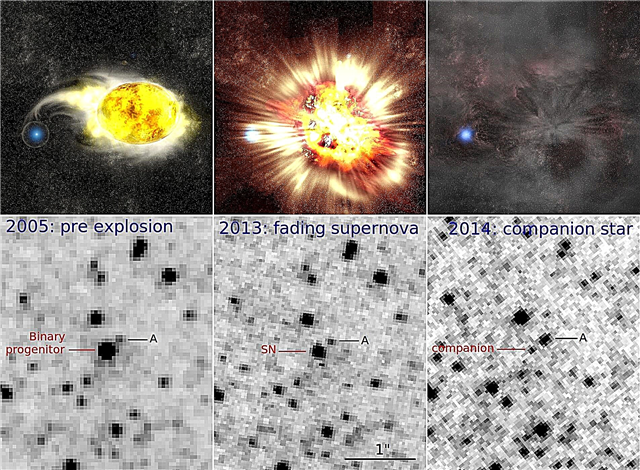 Una estrella compañera al acecho explica la supernova enigmática
