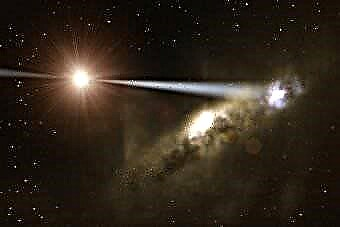 Quasar Caught Building Future Home Galaxy