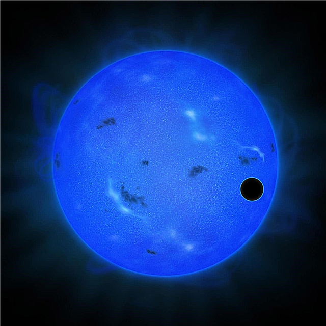 Probable atmósfera de agua de la súper-tierra revelada a la luz azul