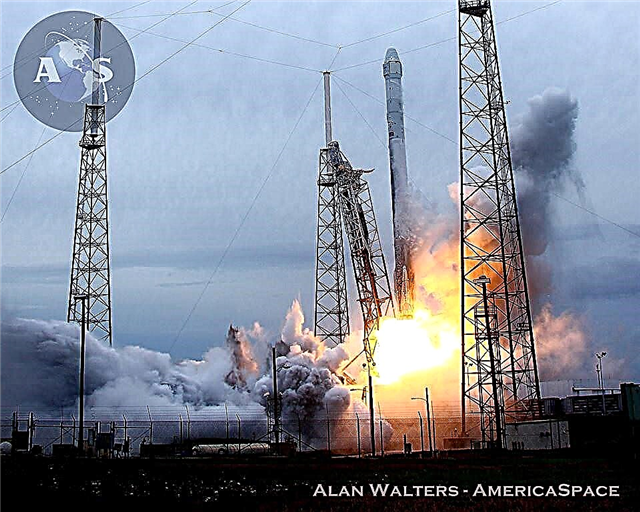 SpaceX macht beim Start der Raumstation Fortschritte in Richtung der Wiederherstellung von Falkenraketen der ersten Stufe