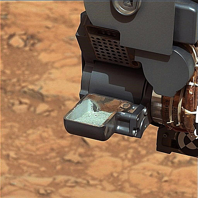 Set campione storico di perforazione su roccia su Marte per analisi di Curiosity Robot in cerca di prodotti organici