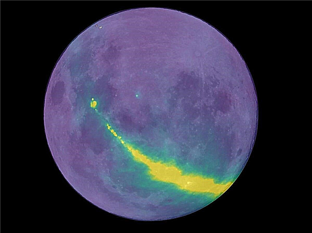 Whoa. To je Mliečna dráha, odrážajúca sa z Mesiaca v rádiových vlnách
