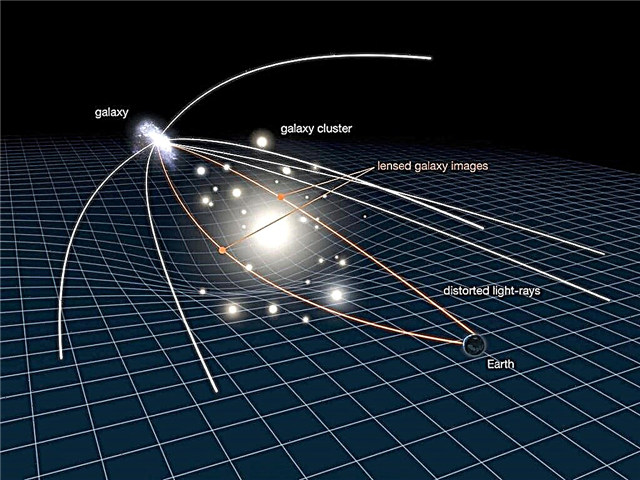La lente gravitacional proporciona una visión rara de los interiores de los agujeros negros
