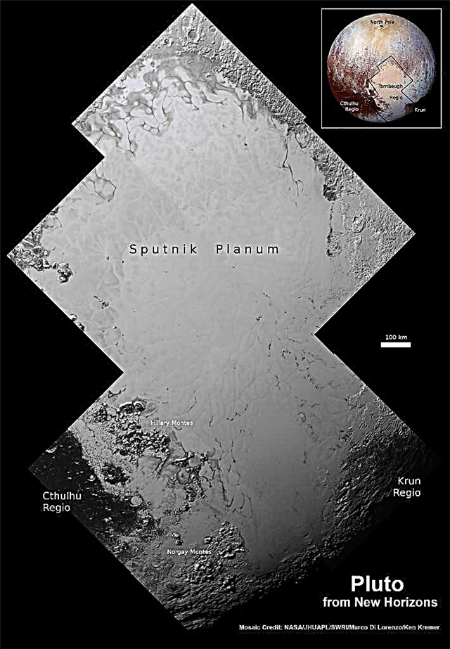 Veja as planícies e montanhas de fluxo gelado de Plutão, reveladas no mosaico e filme viaduto de alta resolução