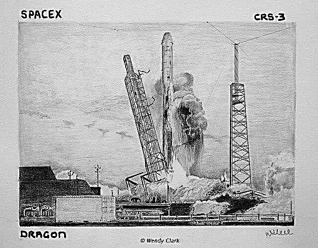 Impresionante dibujo original del último lanzamiento de SpaceX
