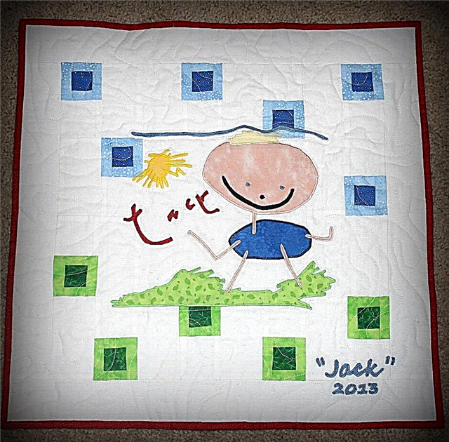 Cue The Aww: Astronaut bringt die Zeichnung eines 3-jährigen Sohnes auf ein Quiltstück
