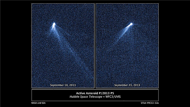 Šis asteroīds izlauzās uz pusēm, un tad abas puses uzauga astes kā komētas
