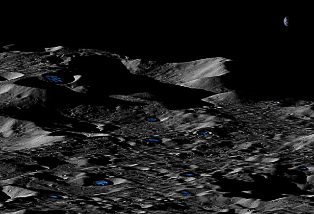 Puede haber depósitos gruesos de hielo en la Luna y Mercurio