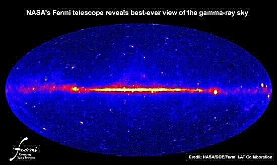 Top ti gammastrålekilder fra Fermi-teleskopet