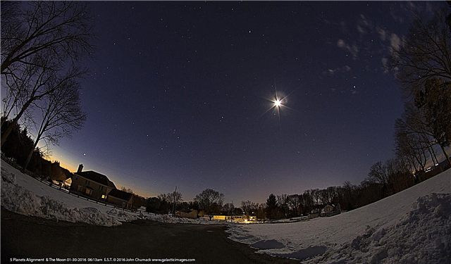 Impresionantes imágenes de la alineación planetaria de Dawn de febrero de todo el mundo
