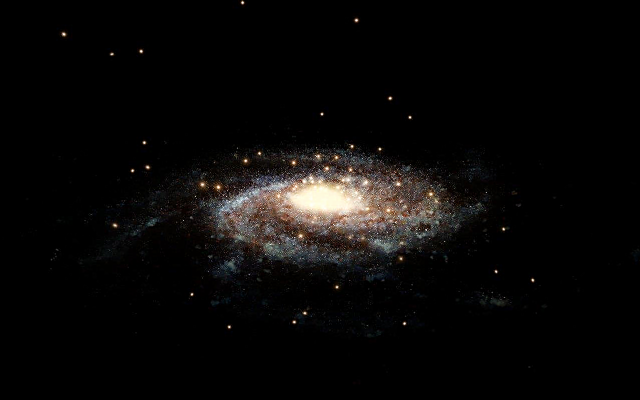Eine neuere, genauere Messung legt die Masse der Milchstraße auf 1,5 Billionen Sonnenmassen fest