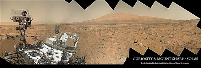 O Curiosity comemora 90 sóis escavando Marte e tirando um incrível auto-retrato com a Mount Sharp
