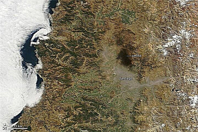 Satellietbeelden van de aardbeving in Chili