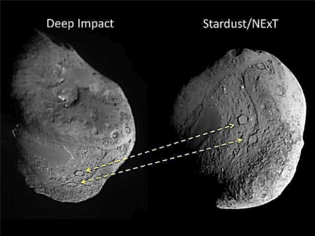 A Stardust da NASA descobre a cratera de impacto profundo feita pelo homem no cometa Tempel 1