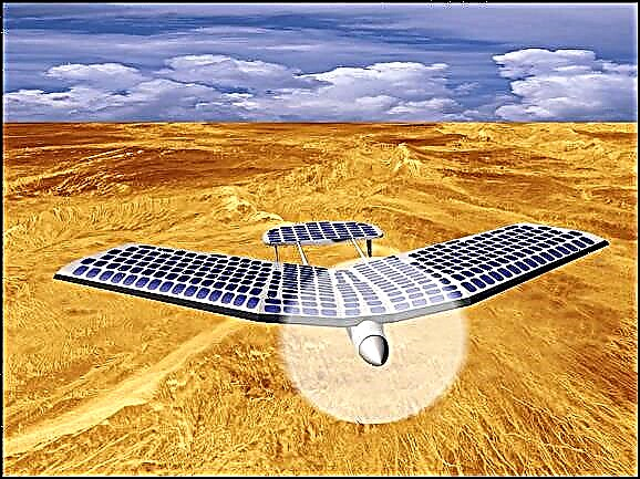 Navigarea pe top-urile din Venus cu un avion cu energie solară