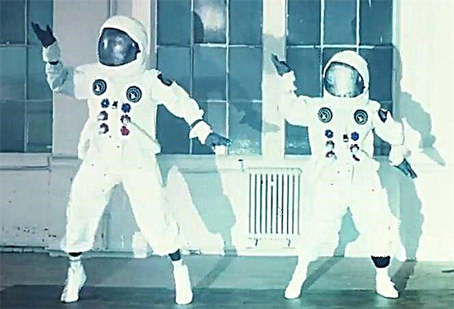Yuri Gagarin in einem Funky Music Video erinnert
