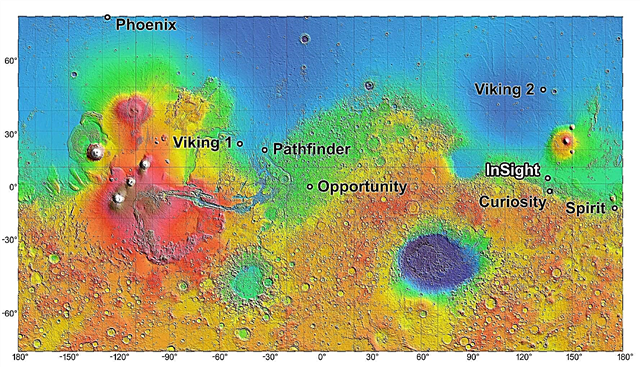 Mars InSight landet am 26. November. Hier wird es aufsetzen