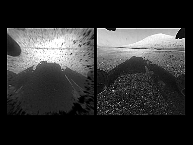 화성에 날카로운 산 : 호기심의 궁극적 인 산 목표의 첫번째 2 차원 및 3 차원 전망