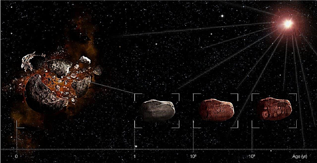 Os asteróides jovens envelhecem rapidamente com um bronzeado solar