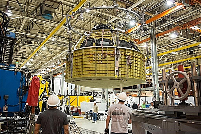 La NASA completa la soldadura en el lanzamiento del recipiente a presión Lunar Orion EM-1 en 2018