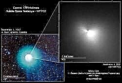 Schließlich Hubbles Ansicht des Kometen Holmes