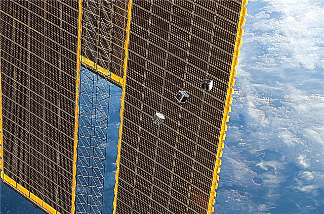 Surrealistische foto's: CubeSats gelanceerd vanuit het ruimtestation