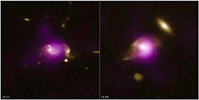 Interações entre galáxias podem causar buracos negros acima do peso