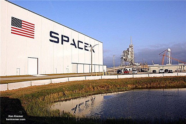 „SpaceX“ laukia „FAA Falcon 9“ licencijos paleisti 1A padėklo 39A sprogdinimo NASA ISS krovinių skrydžio licenciją