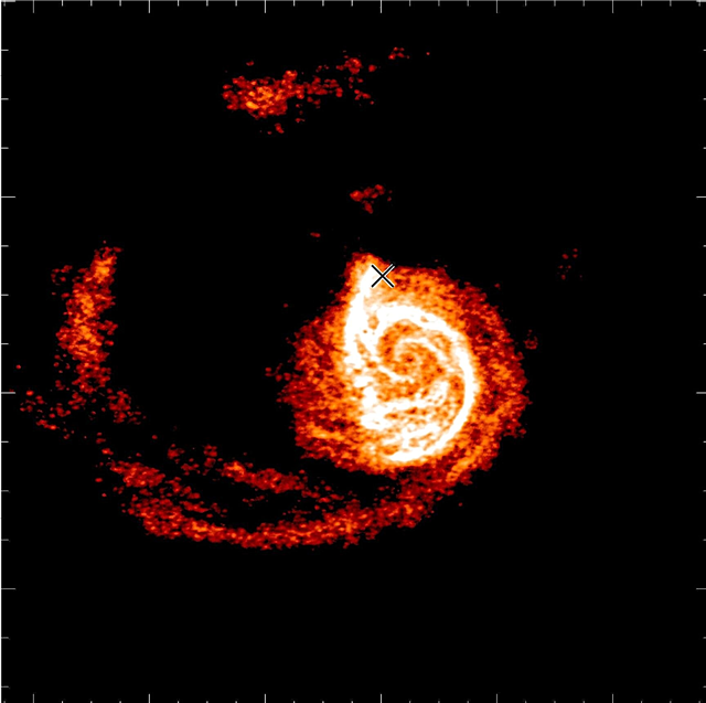 A sötét anyag nyomkövetése a hullámokkal a Whirlpool galaxisban