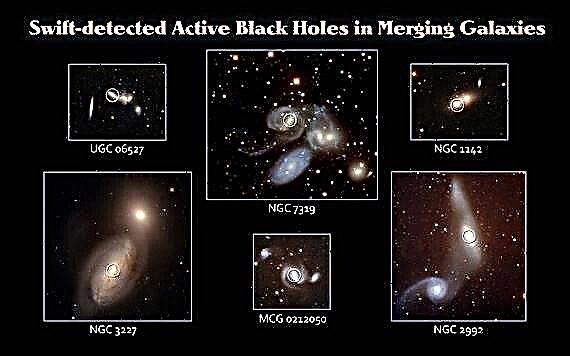 Galaxy fúze dělají černé díry 'rozsvícenými'