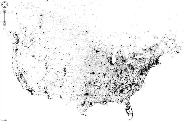 تتكون الخريطة المذهلة من الجميع في الولايات المتحدة وكندا