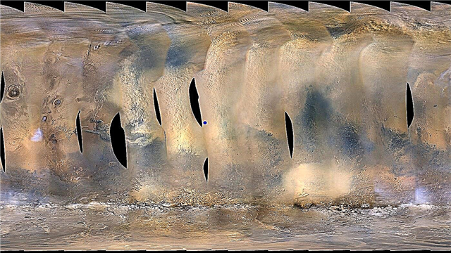 Ein mächtiger Staubsturm hat den Himmel über der Gelegenheit auf dem Mars verdunkelt